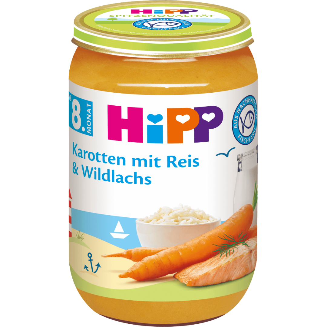 Karrotten mit Reis & Wildlachs