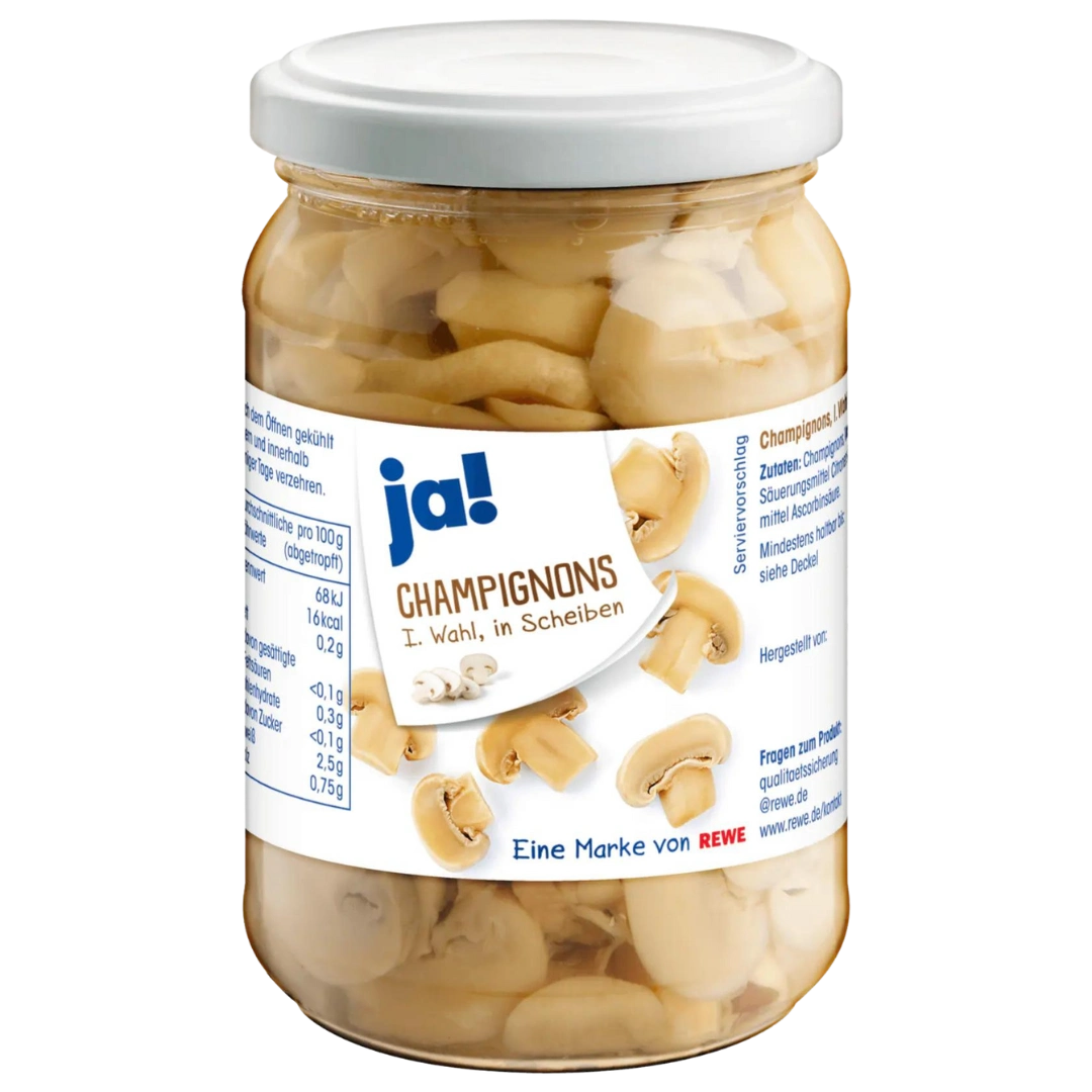 Champignons 1. Wahl in Scheiben