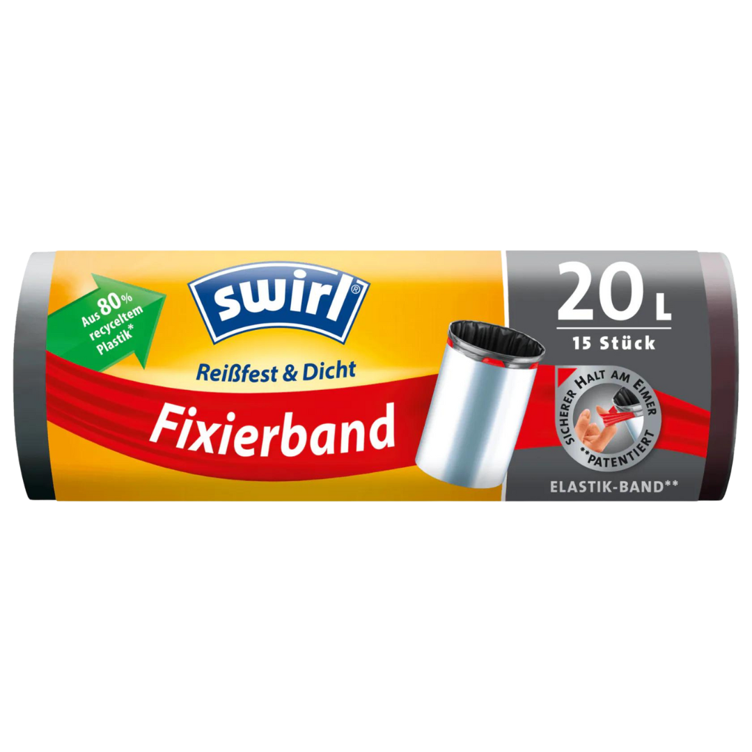 Müllbeutel mit Fixierband 20l